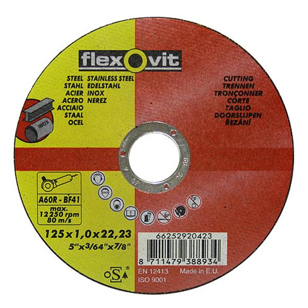 Rezný kotúč na kov a nerez FLEXOVIT 230x1,9x22,2mm