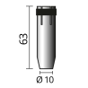 Rozmery silne kónickej plynovej hubice Ø 10 (NW10), 63mm od značky SOLUTION
