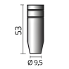 Rozmery kónickej plynovej hubice Ø 9,5 (NW9,5), 53mm od značky SOLUTION