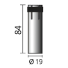 Rozmery valcovej plynovej hubice Ø 19 (NW19), 84mm od značky SOLUTION