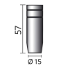 Rozmery kónickej plynovej hubice Ø 15 (NW15), 57mm od značky SOLUTION