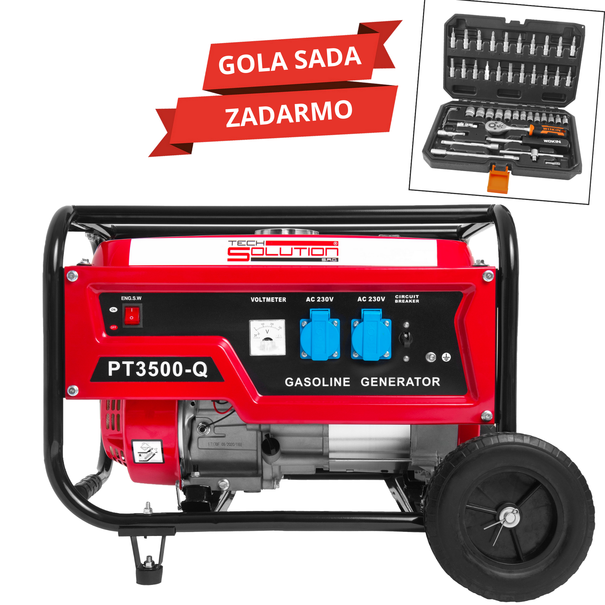 Elektrocentrála SOLUTION PT3500 + Gola sada zadarmo