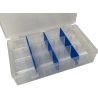 Detail na priehradky transparentného organizéra IDEAL BOX