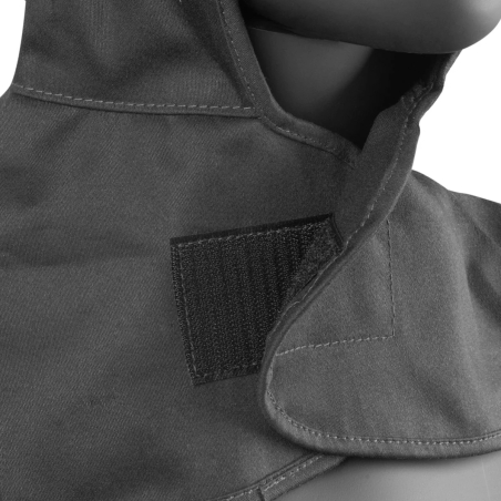 Detail na suchý zips zváračsej kapucne SOLUTION